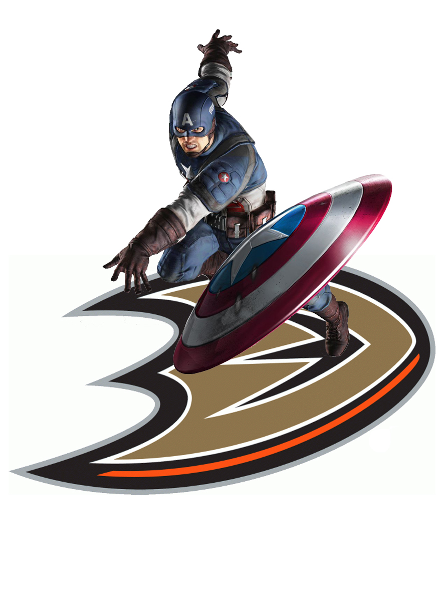 Anaheim Ducks Captain America Logo vinyl decal